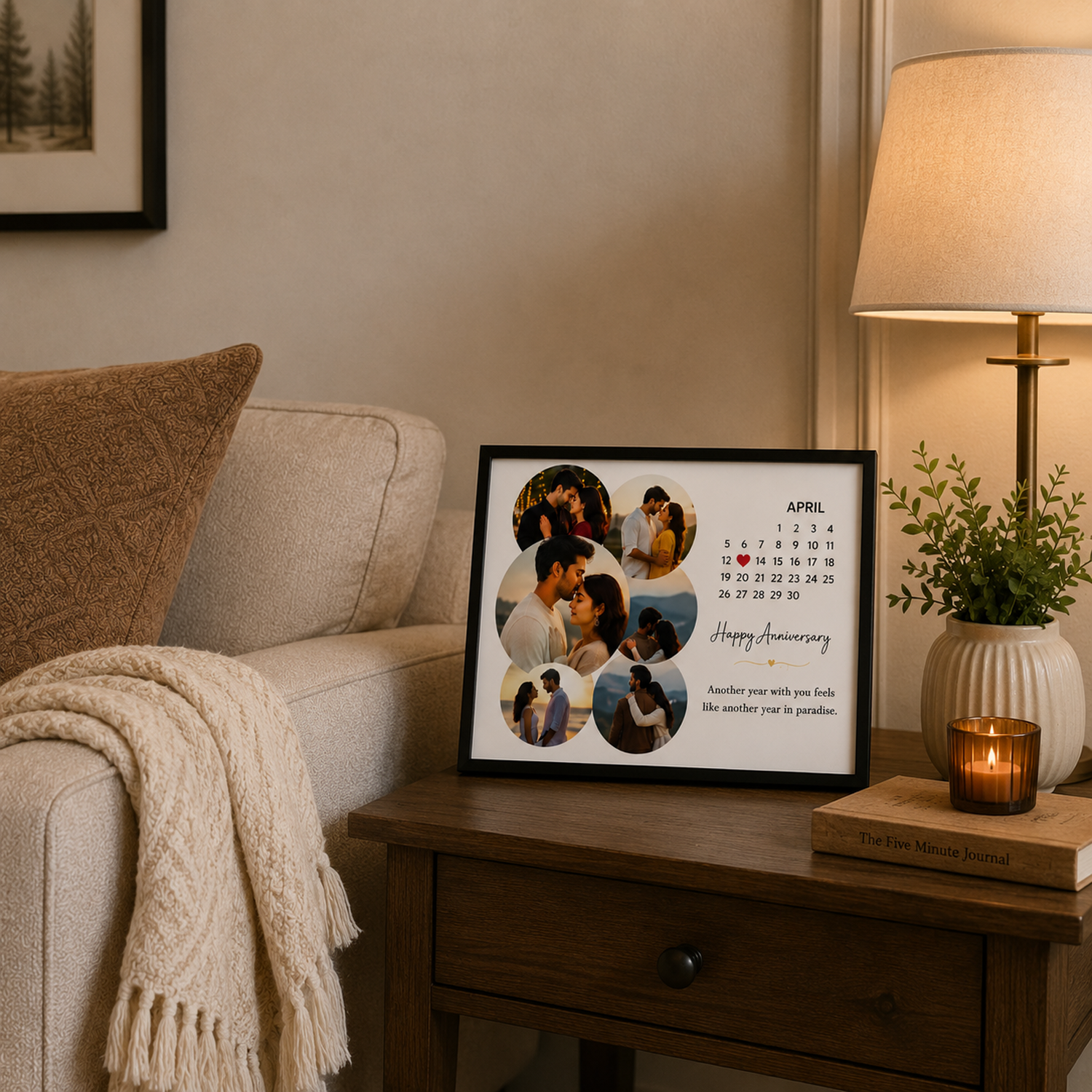 Personalized Photo Frame with Custom Print – 12x18 Inch (A3 Size) | Premium MDF Wall Frame for Home Decoration, Anniversary, Birthday & Special Gifts